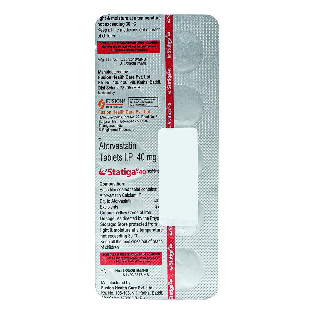 Statiga-40 Tablet 10's, Pack of 10 TABLETS Statiga-40 Tablet 10's, Pack of 10 TABLETS