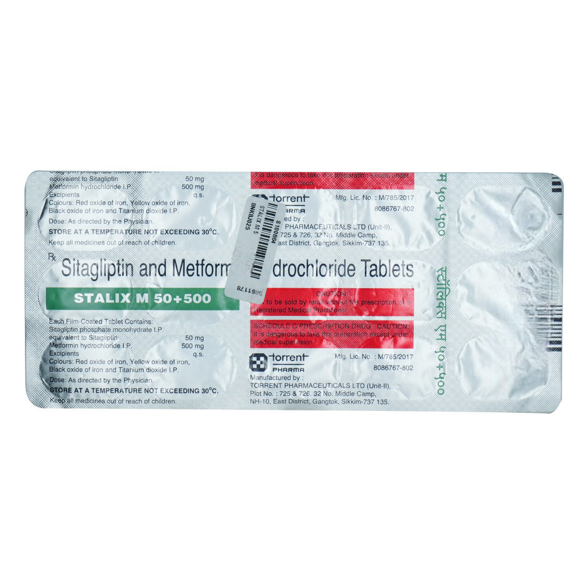 Stalix M 50 mg/500 mg Tablet 15's, Pack of 15 TabletS Stalix M 50 mg/500 mg Tablet 15's, Pack of 15 TabletS