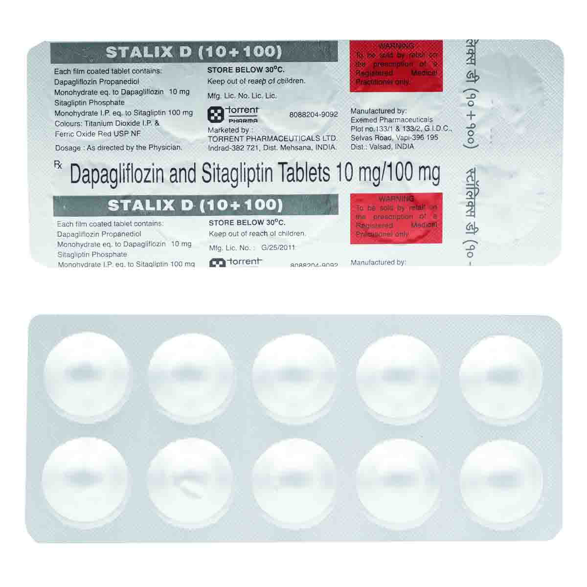 Stalix D 10 mg/100 mg Tablet 10's, Pack of 10 Stalix D 10 mg/100 mg Tablet 10's, Pack of 10