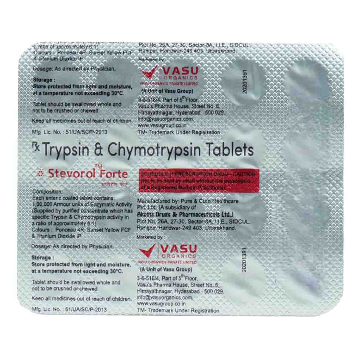 Stevorol Forte 100K Tablet 20's, Pack of 20 TABLETS Stevorol Forte 100K Tablet 20's, Pack of 20 TABLETS