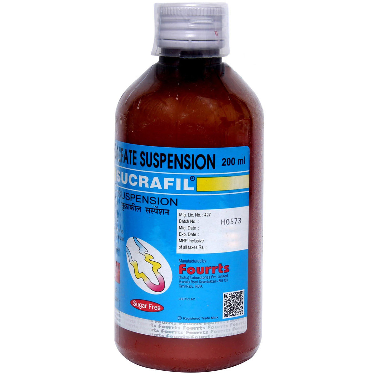 Sucrafil Sugar Free Suspension 200 ml, Pack of 1 Suspension Sucrafil Sugar Free Suspension 200 ml, Pack of 1 Suspension