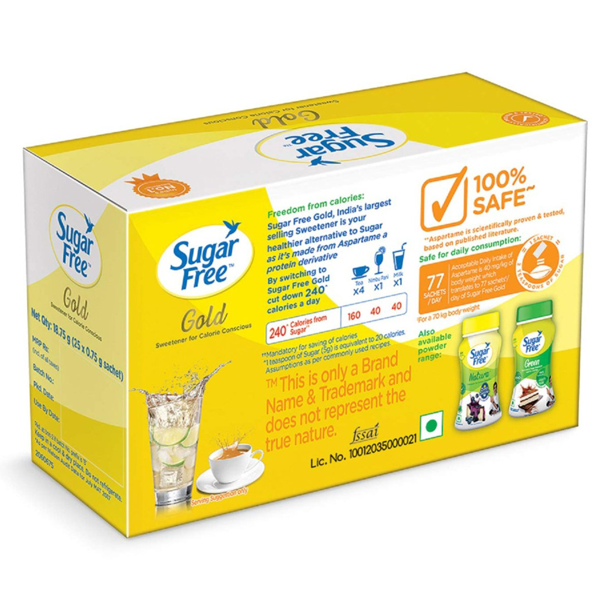 Sugar Free Gold Low Calorie Sweetener, 25 Sachets, Pack of 1 Sugar Free Gold Low Calorie Sweetener, 25 Sachets, Pack of 1