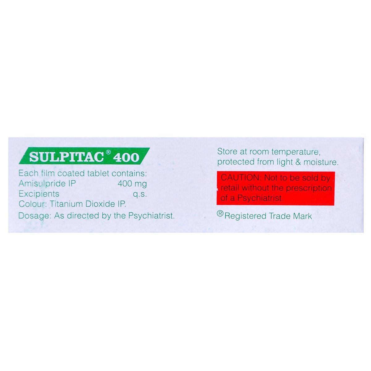 Sulpitac 400 Tablet 10's, Pack of 10 TABLETS Sulpitac 400 Tablet 10's, Pack of 10 TABLETS