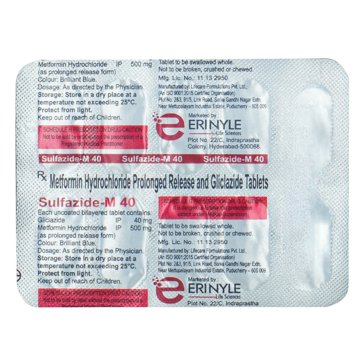 Sulfazide-M 40 Tab 10'S, Pack of 10 TABLETS Sulfazide-M 40 Tab 10'S, Pack of 10 TABLETS