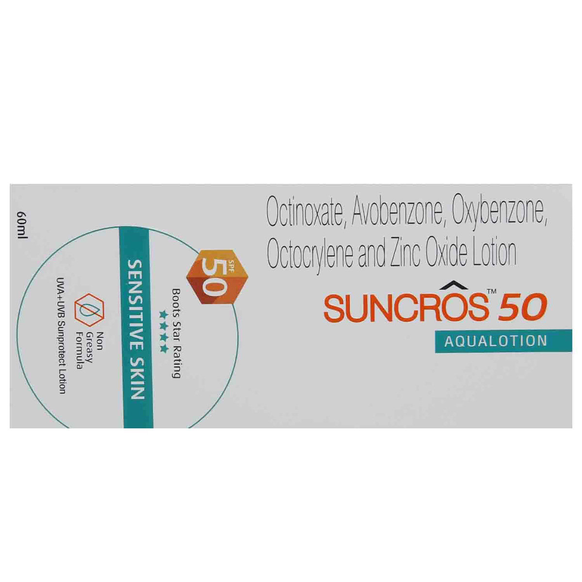 Suncros 50 Aqualotion 60 ml, Pack of 1 Suncros 50 Aqualotion 60 ml, Pack of 1