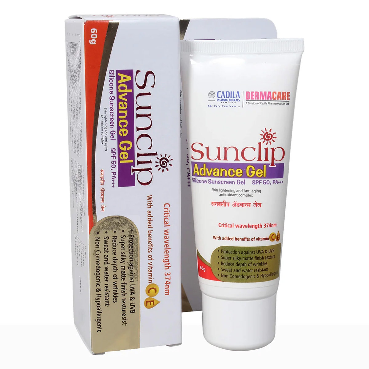 Sunclip Advance Silicone Sunscreen SPF 50 PA+++ Gel 60 gm, Pack of 1 Sunclip Advance Silicone Sunscreen SPF 50 PA+++ Gel 60 gm, Pack of 1