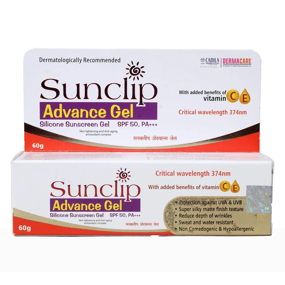 Sunclip Advance Silicone Sunscreen SPF 50 PA+++ Gel 60 gm, Pack of 1 Sunclip Advance Silicone Sunscreen SPF 50 PA+++ Gel 60 gm, Pack of 1