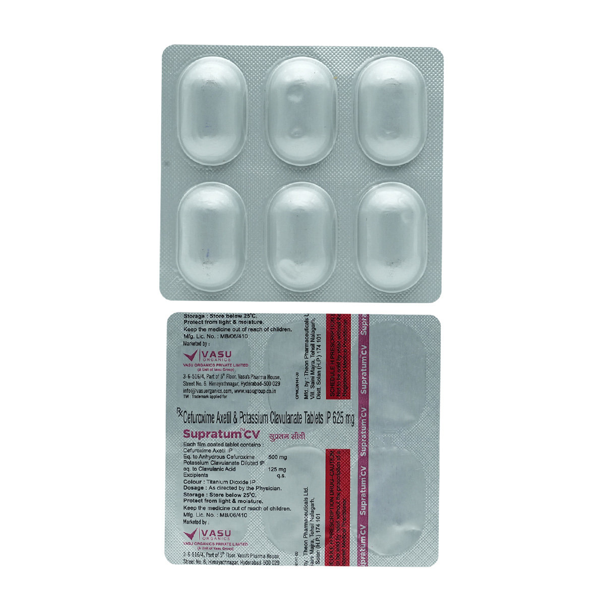 Supratum CV Tablet 6's, Pack of 6 Supratum CV Tablet 6's, Pack of 6