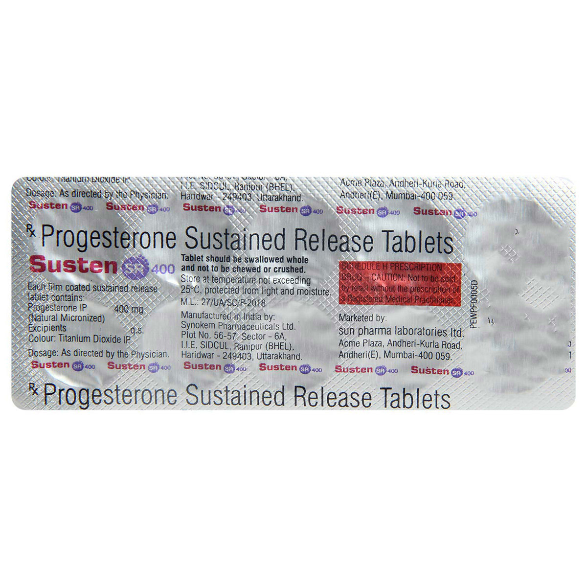 Susten SR 400 Tablet 10's, Pack of 10 TabletS Susten SR 400 Tablet 10's, Pack of 10 TabletS