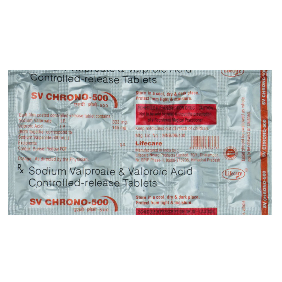 SV Chrono-500 Tablet 10's, Pack of 10 TabletS SV Chrono-500 Tablet 10's, Pack of 10 TabletS