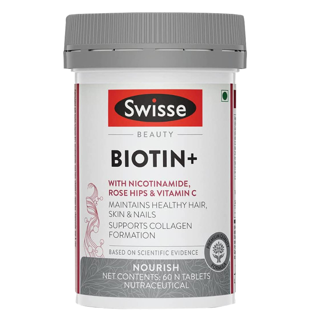 Swisse Beauty Biotin+, 60 Tablets, Pack of 1 Swisse Beauty Biotin+, 60 Tablets, Pack of 1