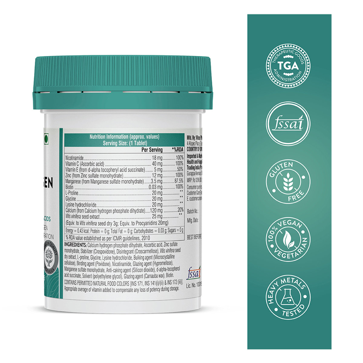 Swisse Beauty Vegan Collagen Builder, 30 Tablets, Pack of 1 Swisse Beauty Vegan Collagen Builder, 30 Tablets, Pack of 1