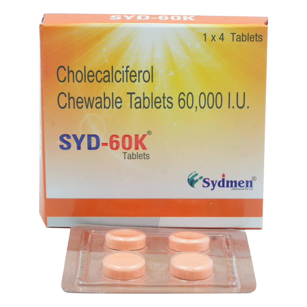 SYD 60K Chewable Tablet 4's, Pack of 4 SYD 60K Chewable Tablet 4's, Pack of 4