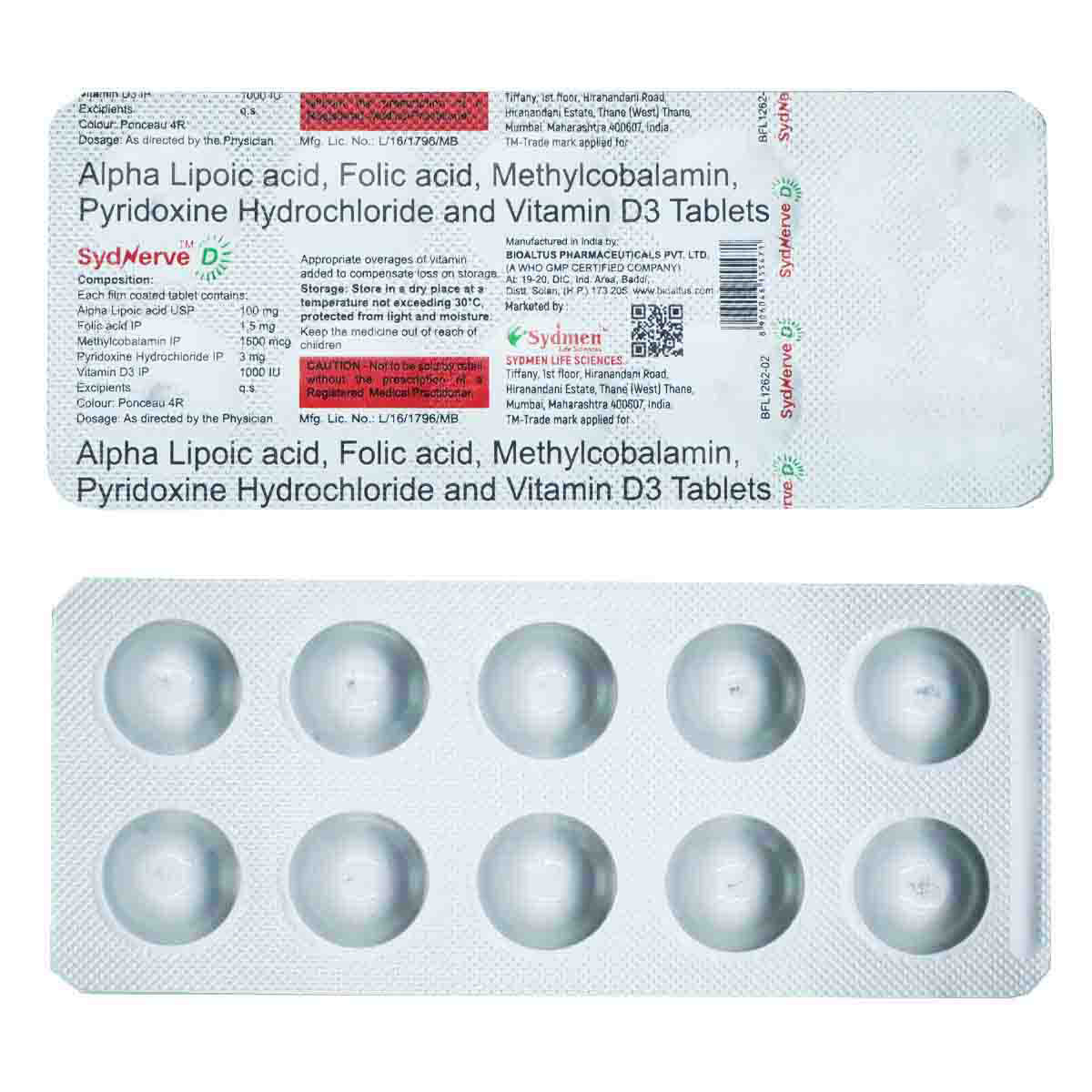 Sydnerve D Tablet 10's, Pack of 10 Sydnerve D Tablet 10's, Pack of 10