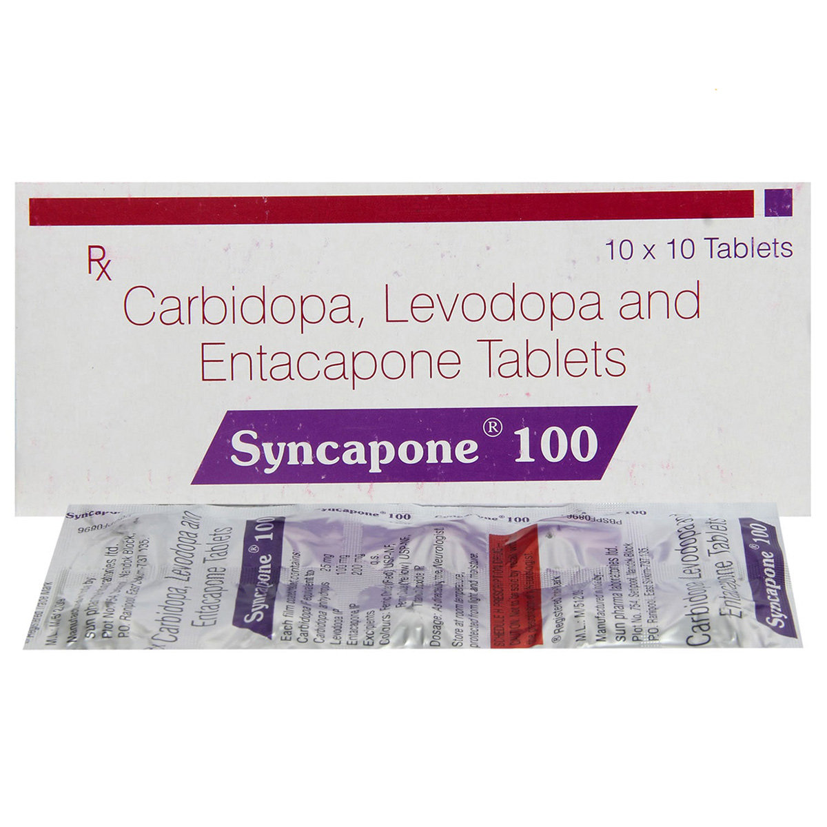 Syncapone 100 Tablet 10's, Pack of 10 TabletS Syncapone 100 Tablet 10's, Pack of 10 TabletS