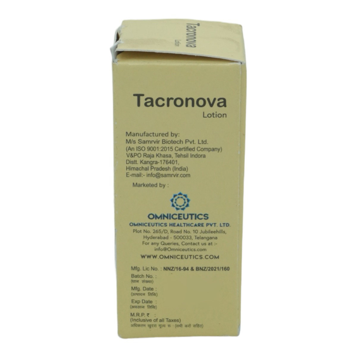 Tacronova Lotion 15 ml, Pack of 1 Lotion Tacronova Lotion 15 ml, Pack of 1 Lotion