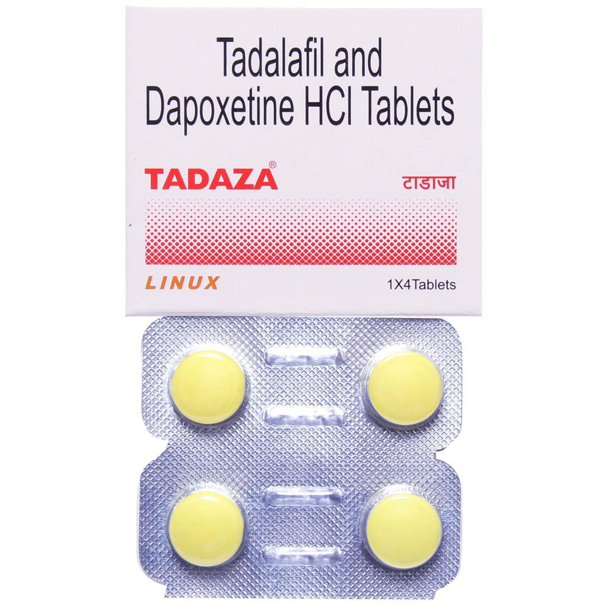 Tadaza Tablet 4's, Pack of 4 Tadaza Tablet 4's, Pack of 4