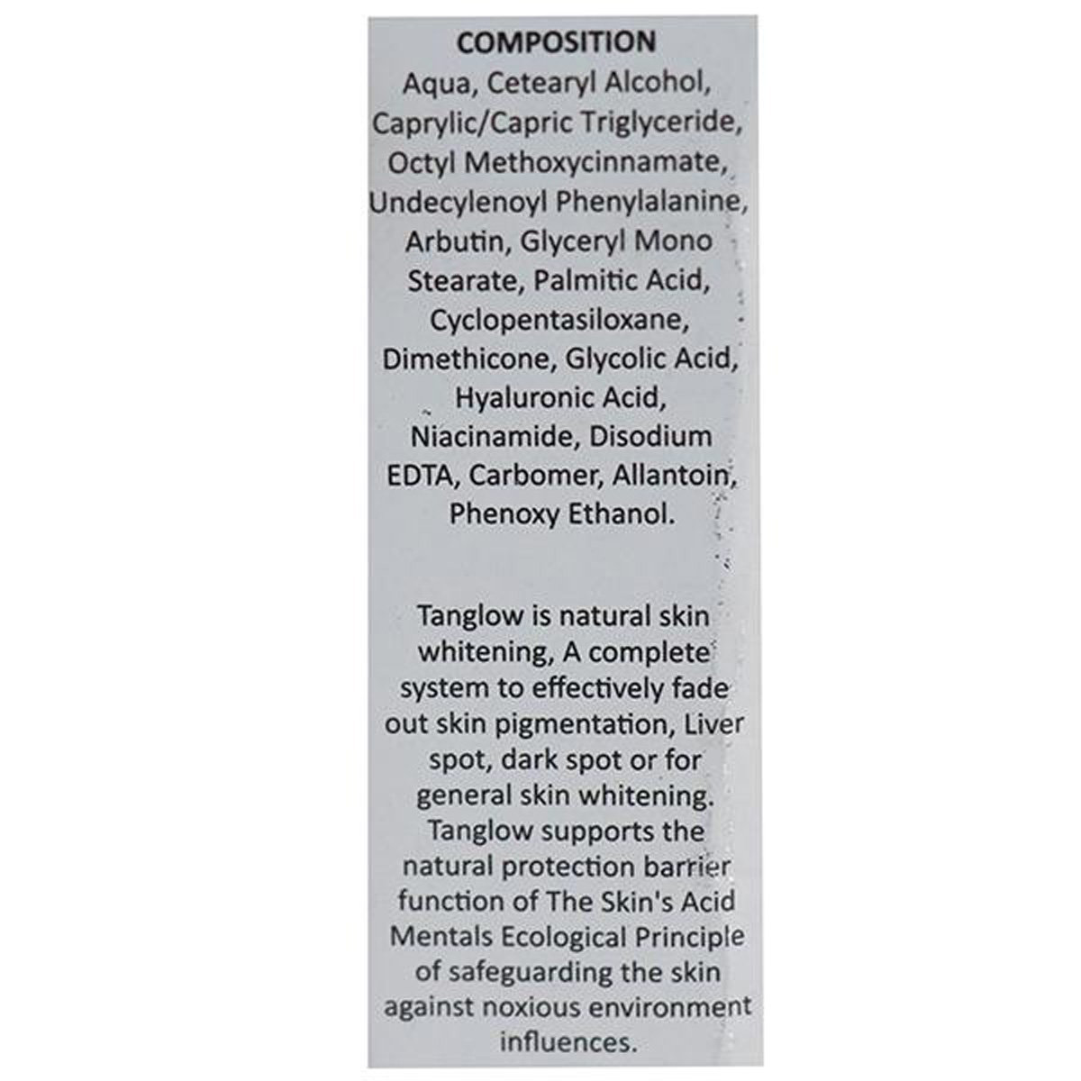 Tanglow Skin Whitening Cream 50 gm, Pack of 1 Tanglow Skin Whitening Cream 50 gm, Pack of 1