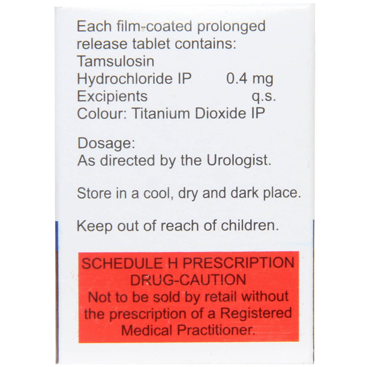 Tasulin 0.4 Tablet 14's, Pack of 14 TABLETS Tasulin 0.4 Tablet 14's, Pack of 14 TABLETS