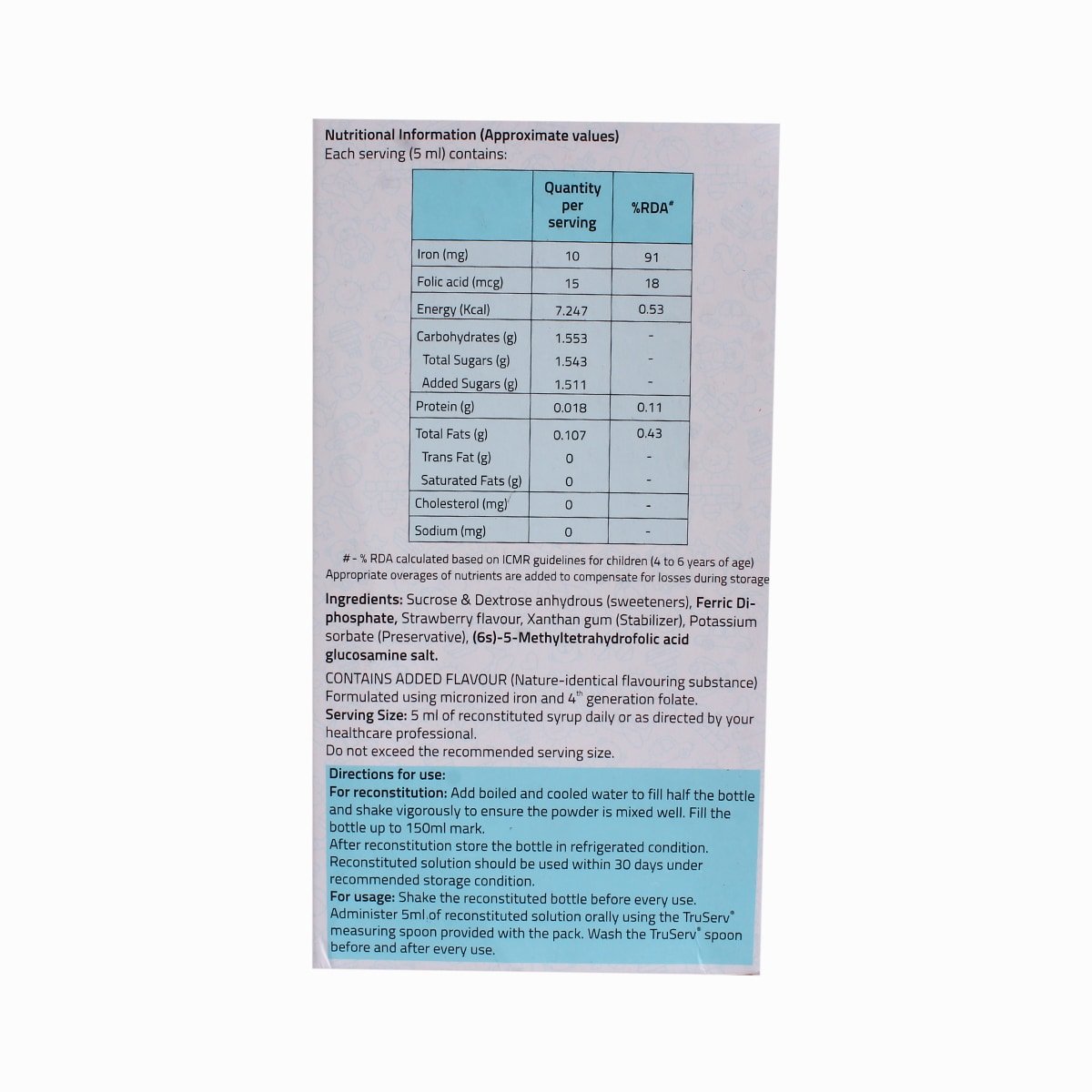 Tasiron Strawberry Flavour Dry Syrup 150 ml, Pack of 1 ORAL SOLUTION Tasiron Strawberry Flavour Dry Syrup 150 ml, Pack of 1 ORAL SOLUTION
