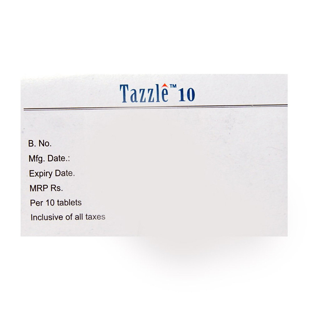 Tazzle 10 Tablet 10's, Pack of 10 TABLETS Tazzle 10 Tablet 10's, Pack of 10 TABLETS
