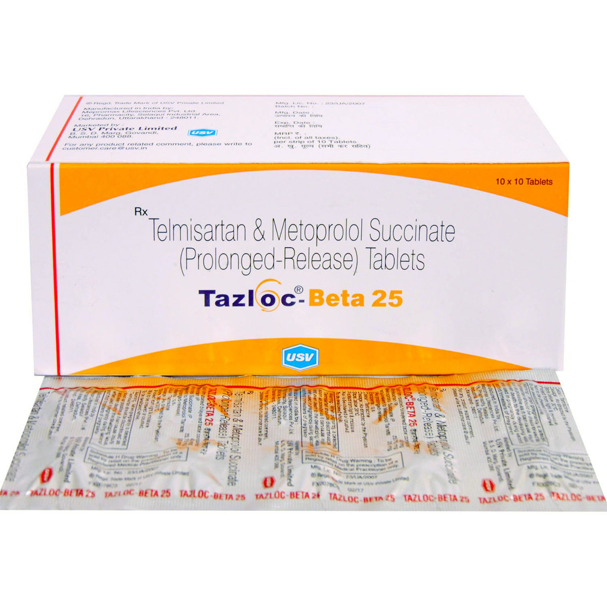Tazloc Beta 25 Tablet 10's, Pack of 10 Tazloc Beta 25 Tablet 10's, Pack of 10