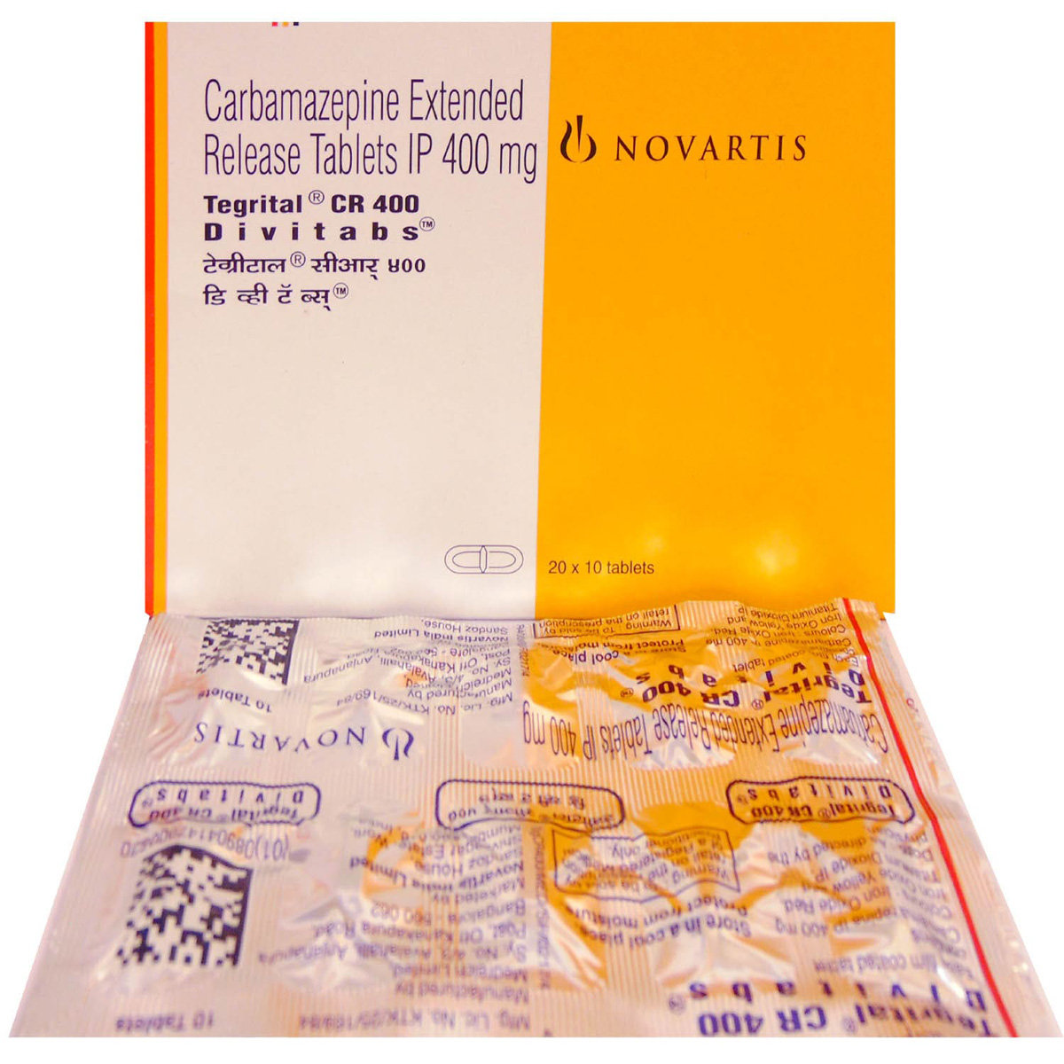 Tegrital CR 400 Divitabs 10's, Pack of 10 TABLETS Tegrital CR 400 Divitabs 10's, Pack of 10 TABLETS