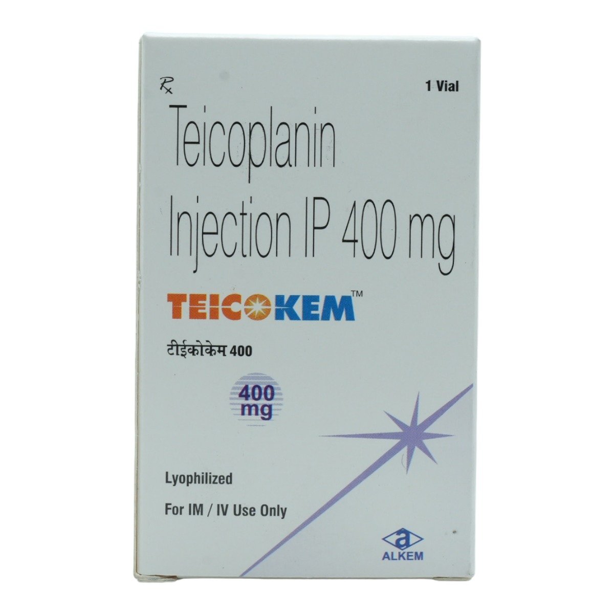 Teicokem 400Mg Inj, Pack of 1 Injection Teicokem 400Mg Inj, Pack of 1 Injection