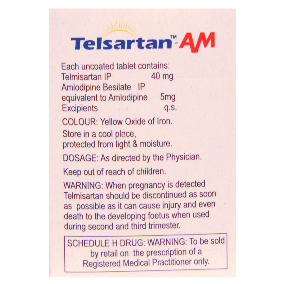 Telsartan-AM 40 Tablet 10's, Pack of 10 Telsartan-AM 40 Tablet 10's, Pack of 10