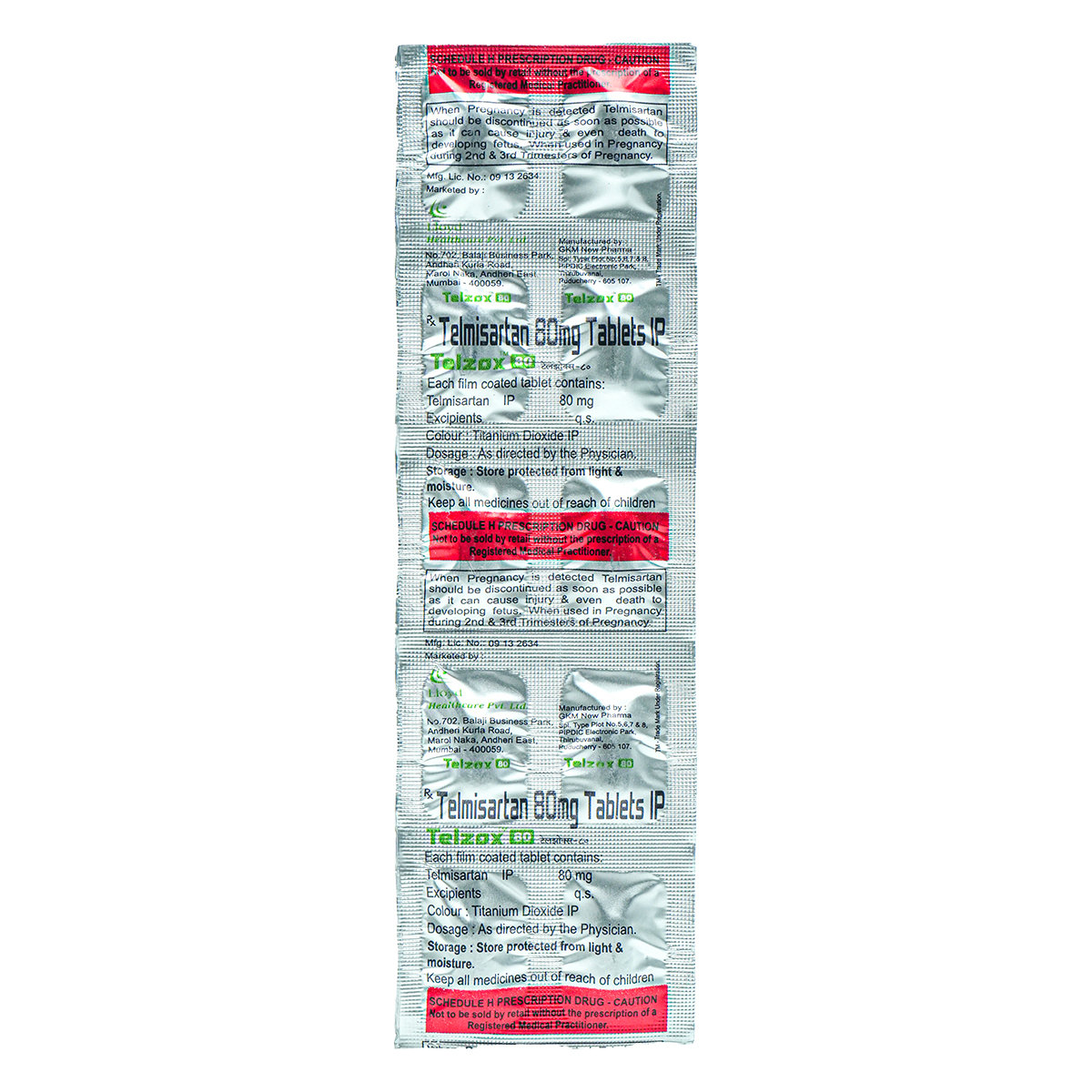 Telzox 80 Tablet 10's, Pack of 10 TABLETS Telzox 80 Tablet 10's, Pack of 10 TABLETS