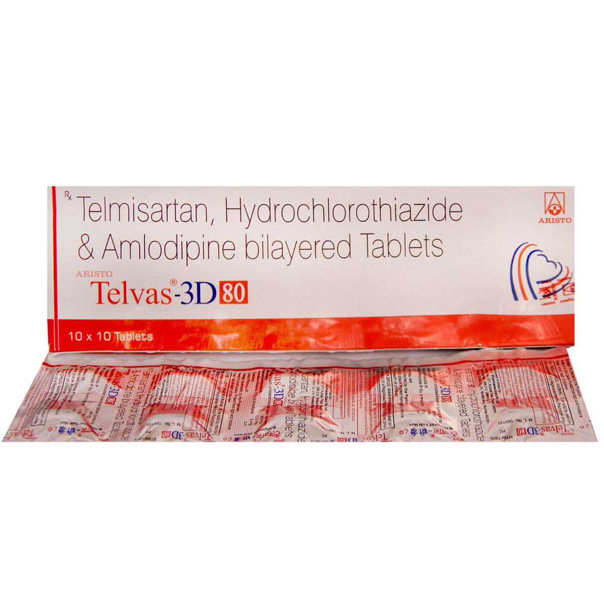 Telvas 3D 80 Tablet 10's, Pack of 10 Telvas 3D 80 Tablet 10's, Pack of 10