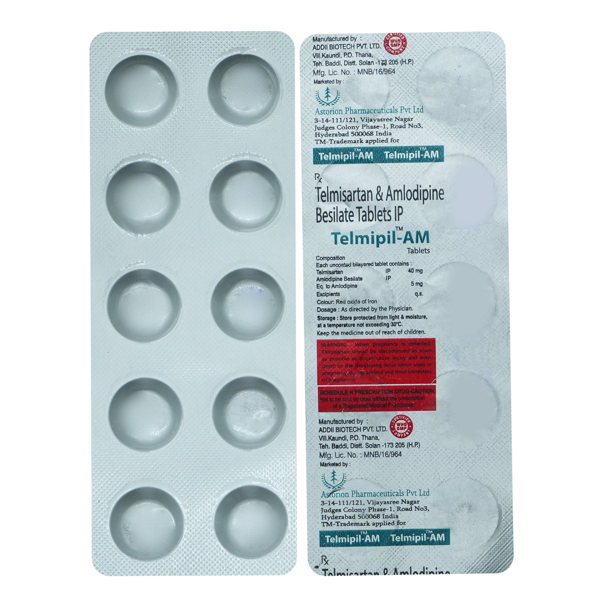 Telmipil-AM Tablet 10's, Pack of 10 Telmipil-AM Tablet 10's, Pack of 10