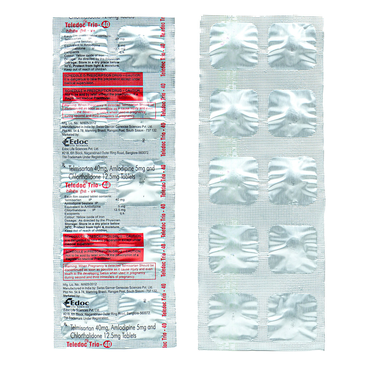 Teledoc Trio-40mg Tablet 10's, Pack of 10 Teledoc Trio-40mg Tablet 10's, Pack of 10