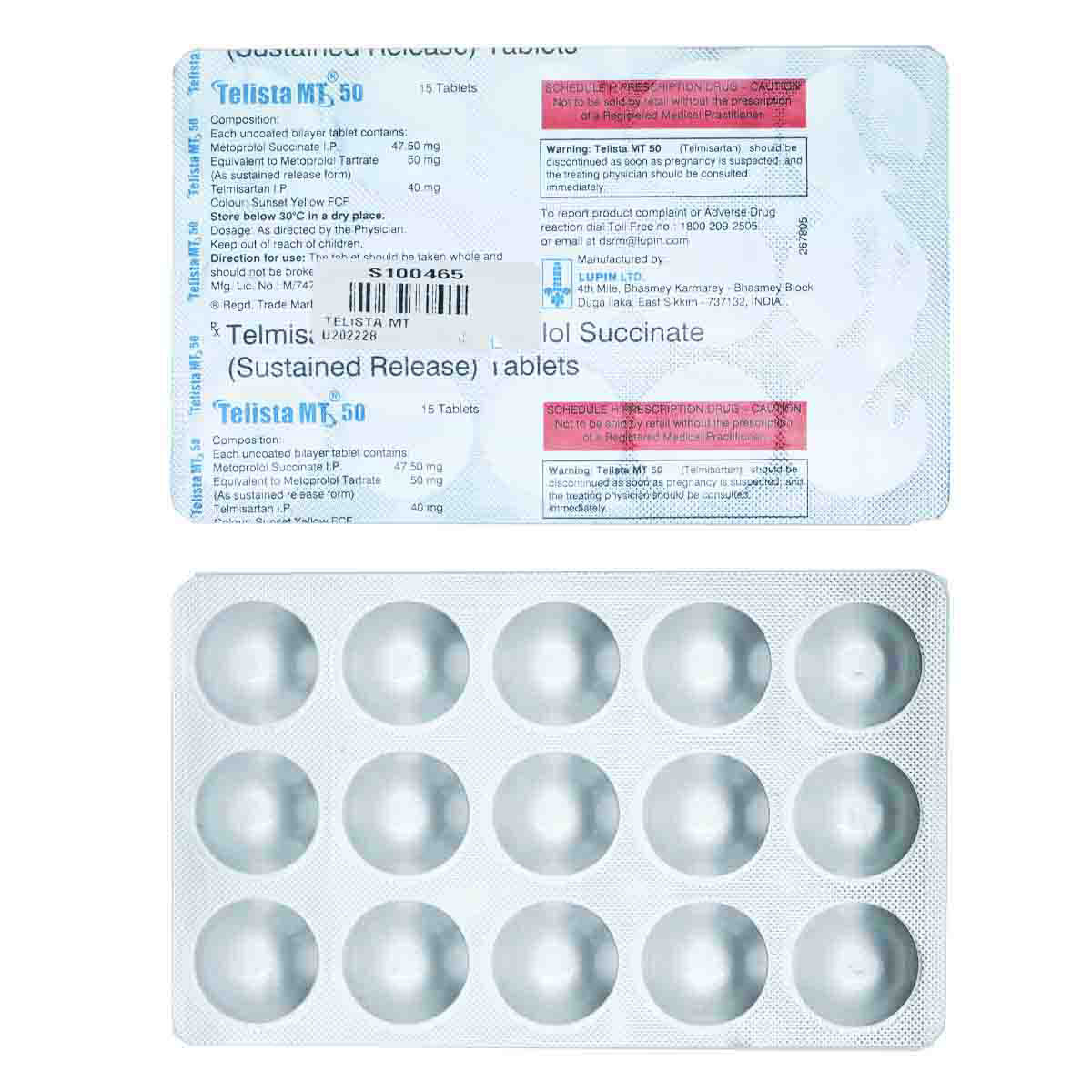 Telista MT 50 Tablet 15's, Pack of 15 Telista MT 50 Tablet 15's, Pack of 15