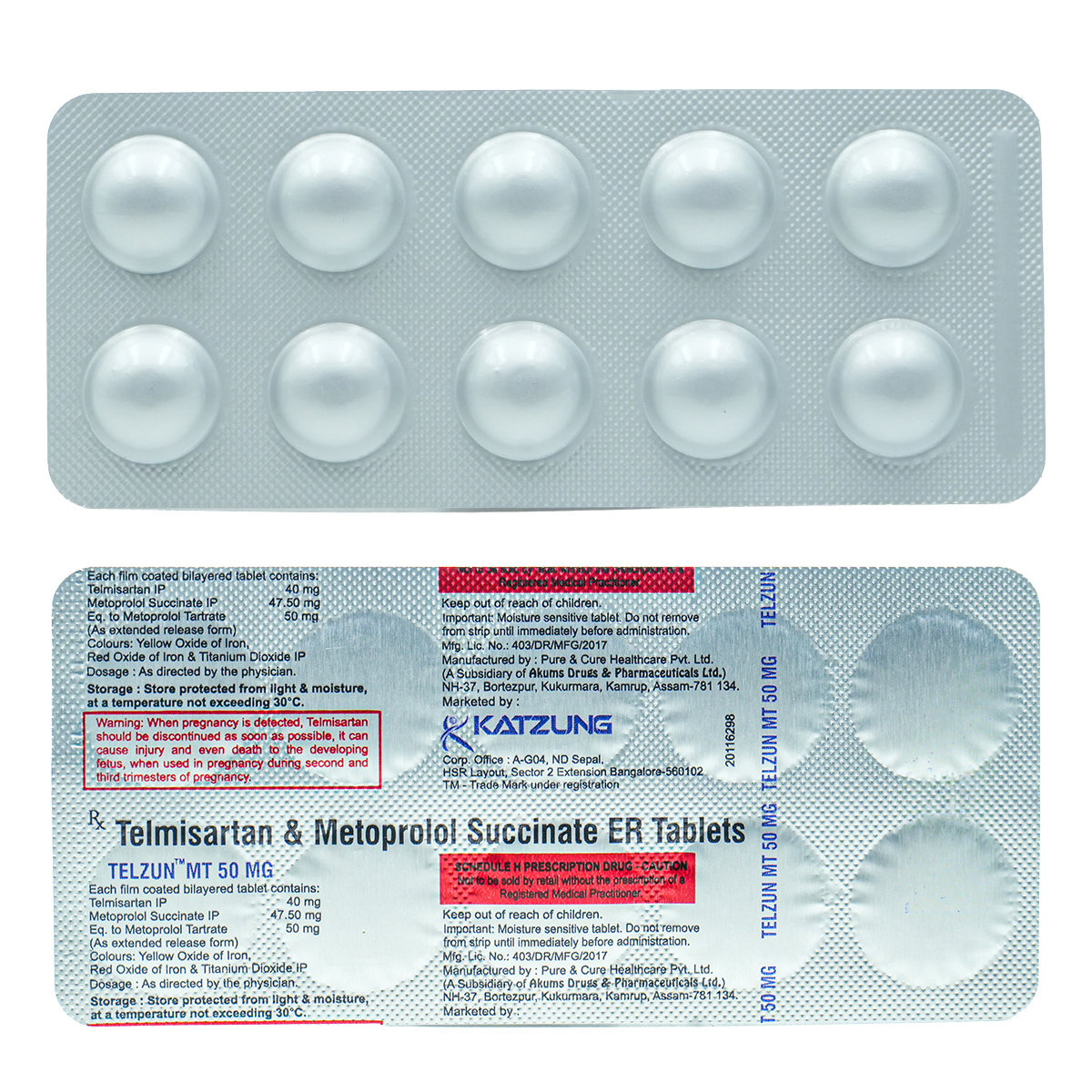 Telzun MT 50 mg Tablet 10's, Pack of 10 TABLETS Telzun MT 50 mg Tablet 10's, Pack of 10 TABLETS