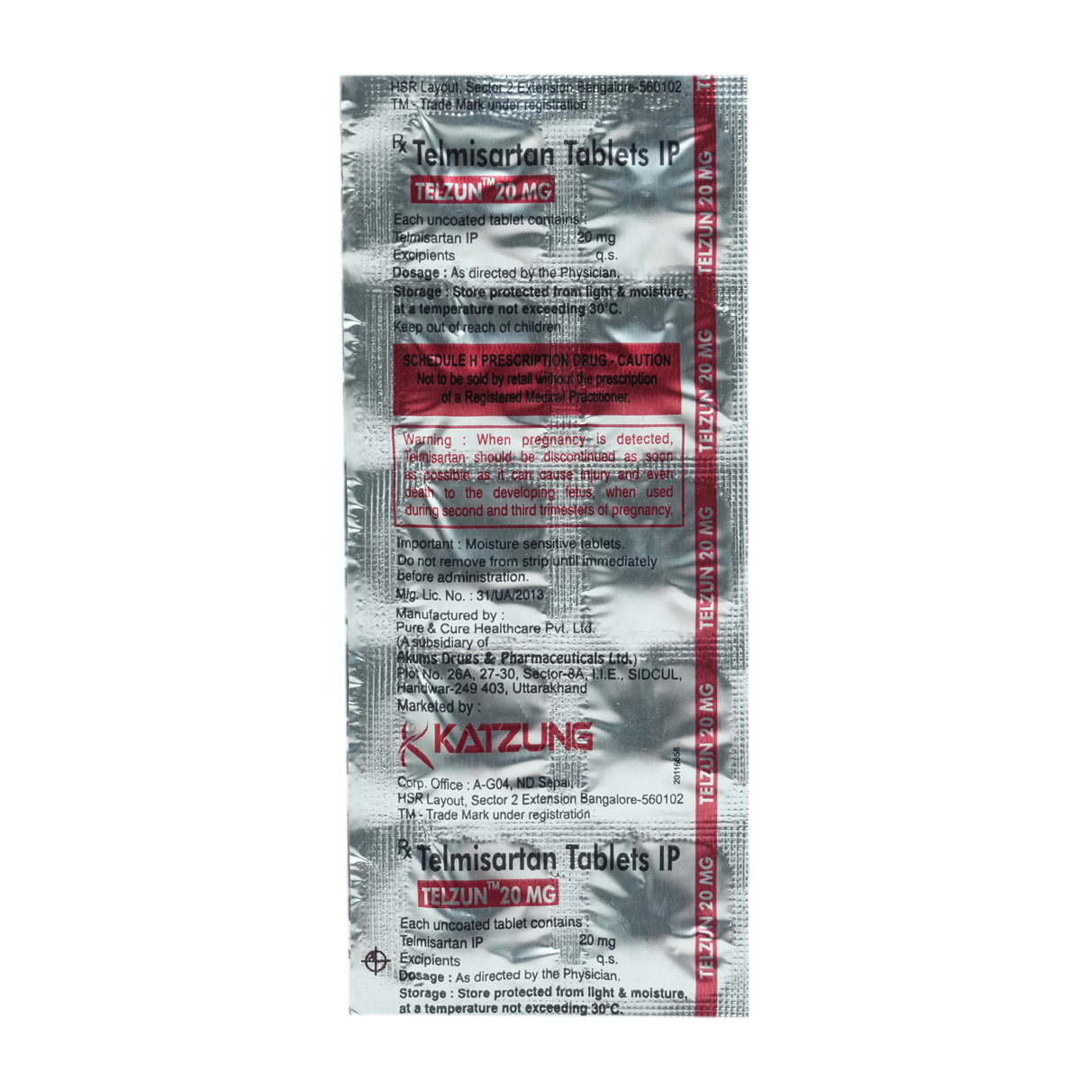 Telzun 20 mg Tablet 10's, Pack of 10 TABLETS Telzun 20 mg Tablet 10's, Pack of 10 TABLETS