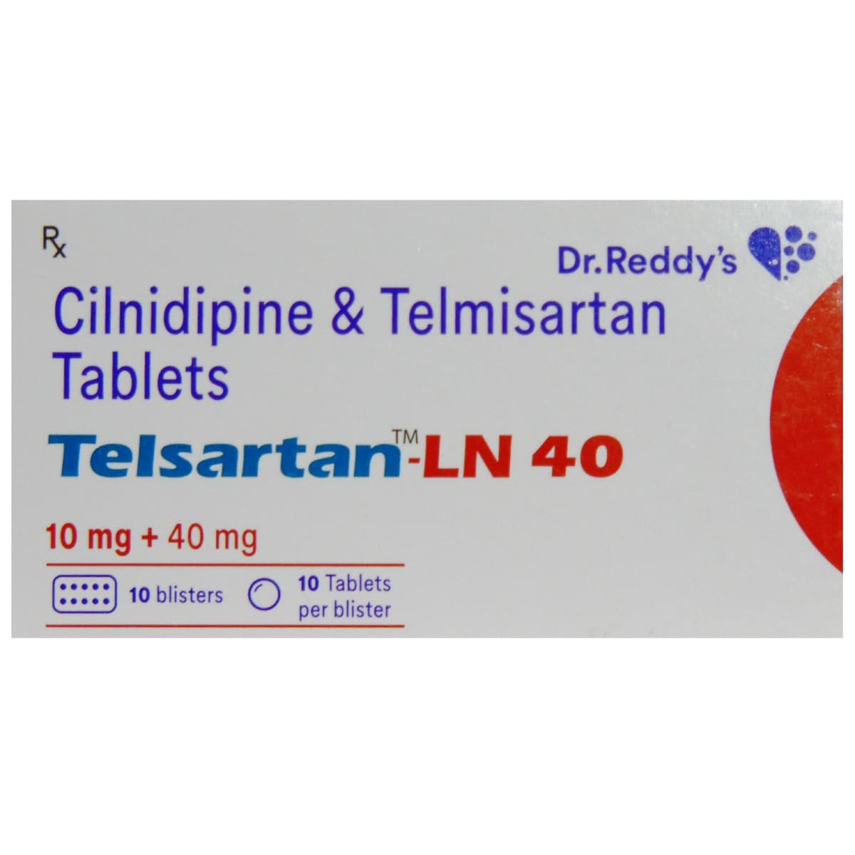 Telsartan-LN 40 Tablet 10's, Pack of 10 TabletS Telsartan-LN 40 Tablet 10's, Pack of 10 TabletS