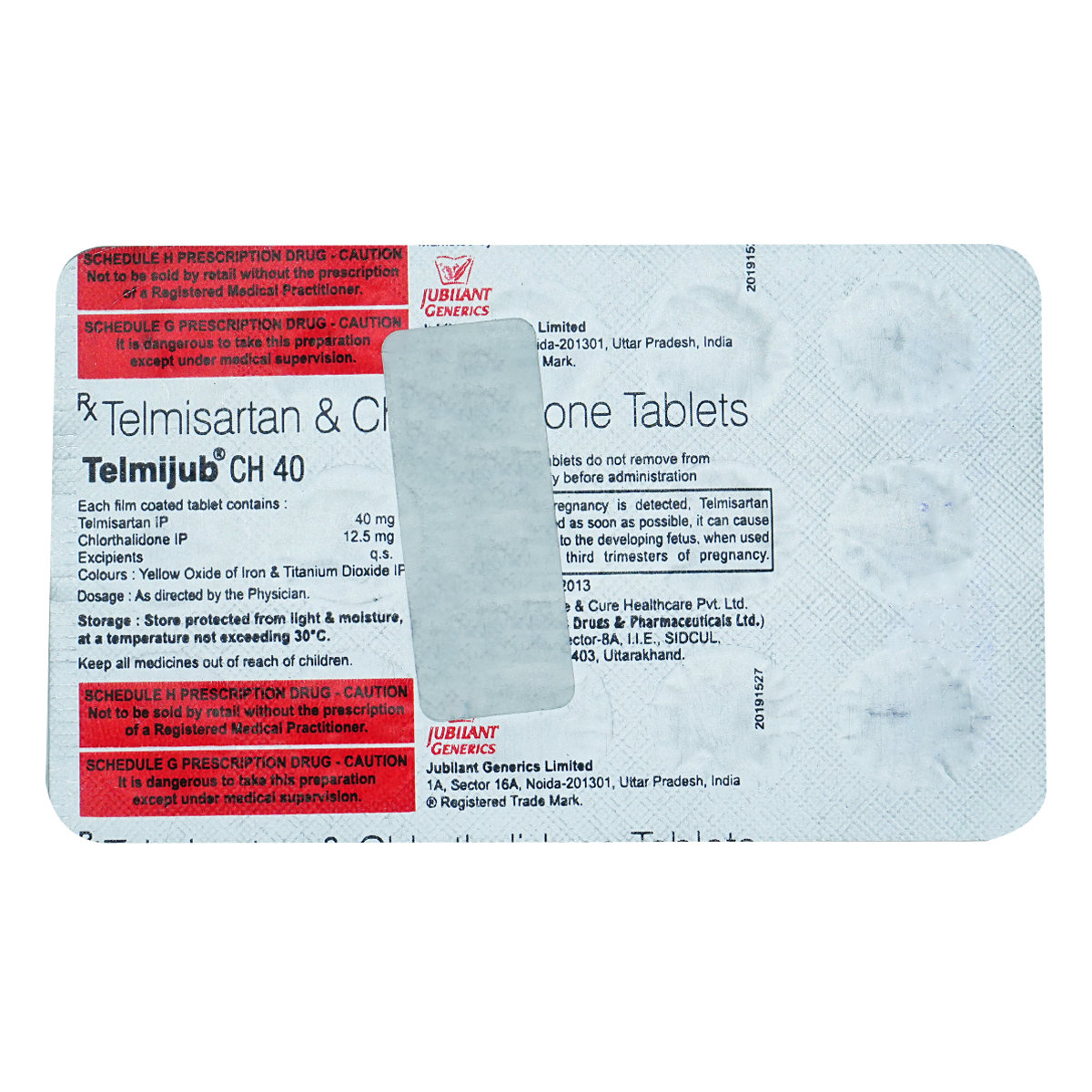 Telmijub CH 40 Tablet 15's, Pack of 15 TabletS Telmijub CH 40 Tablet 15's, Pack of 15 TabletS