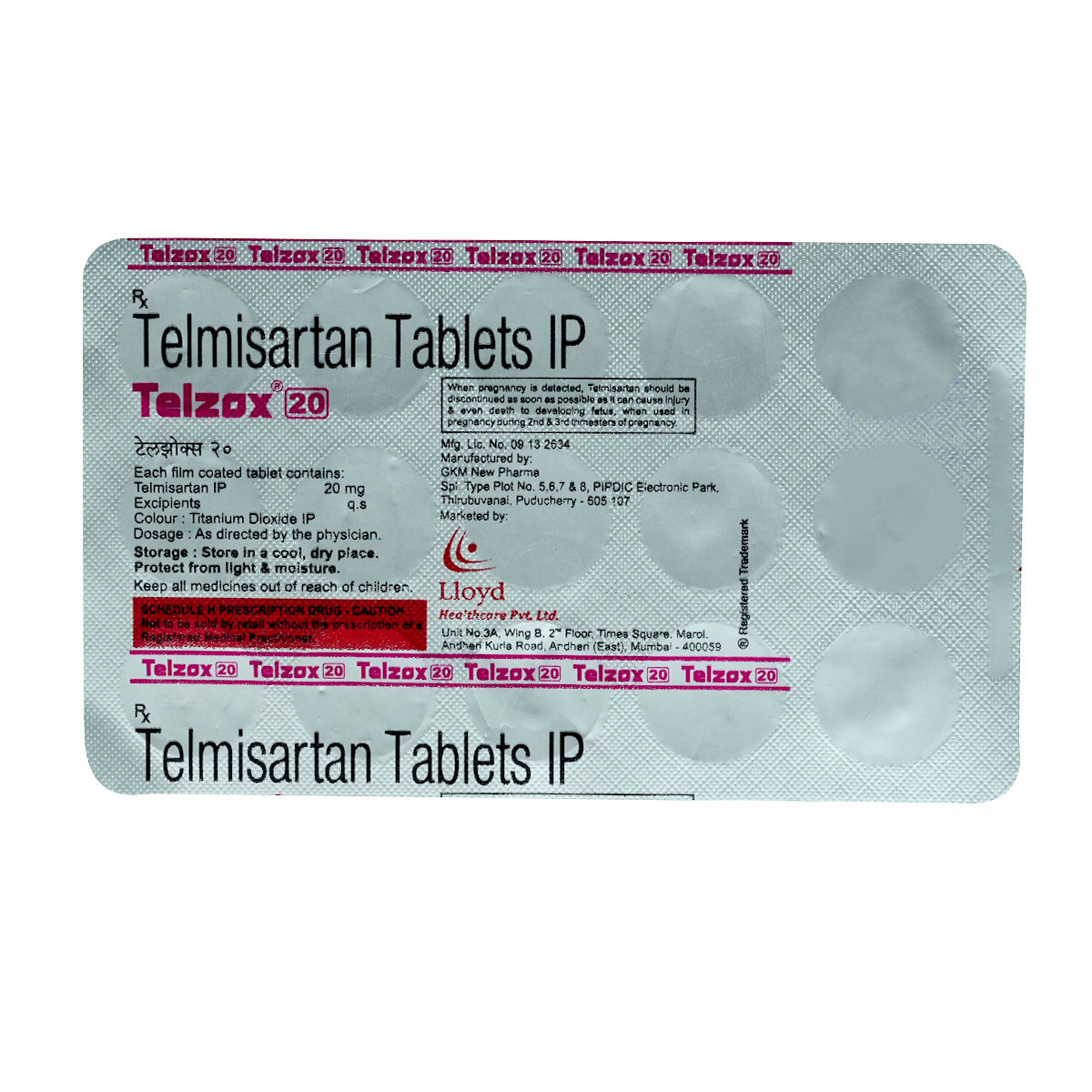 Telzox-20 Tablet 15's, Pack of 15 TabletS Telzox-20 Tablet 15's, Pack of 15 TabletS