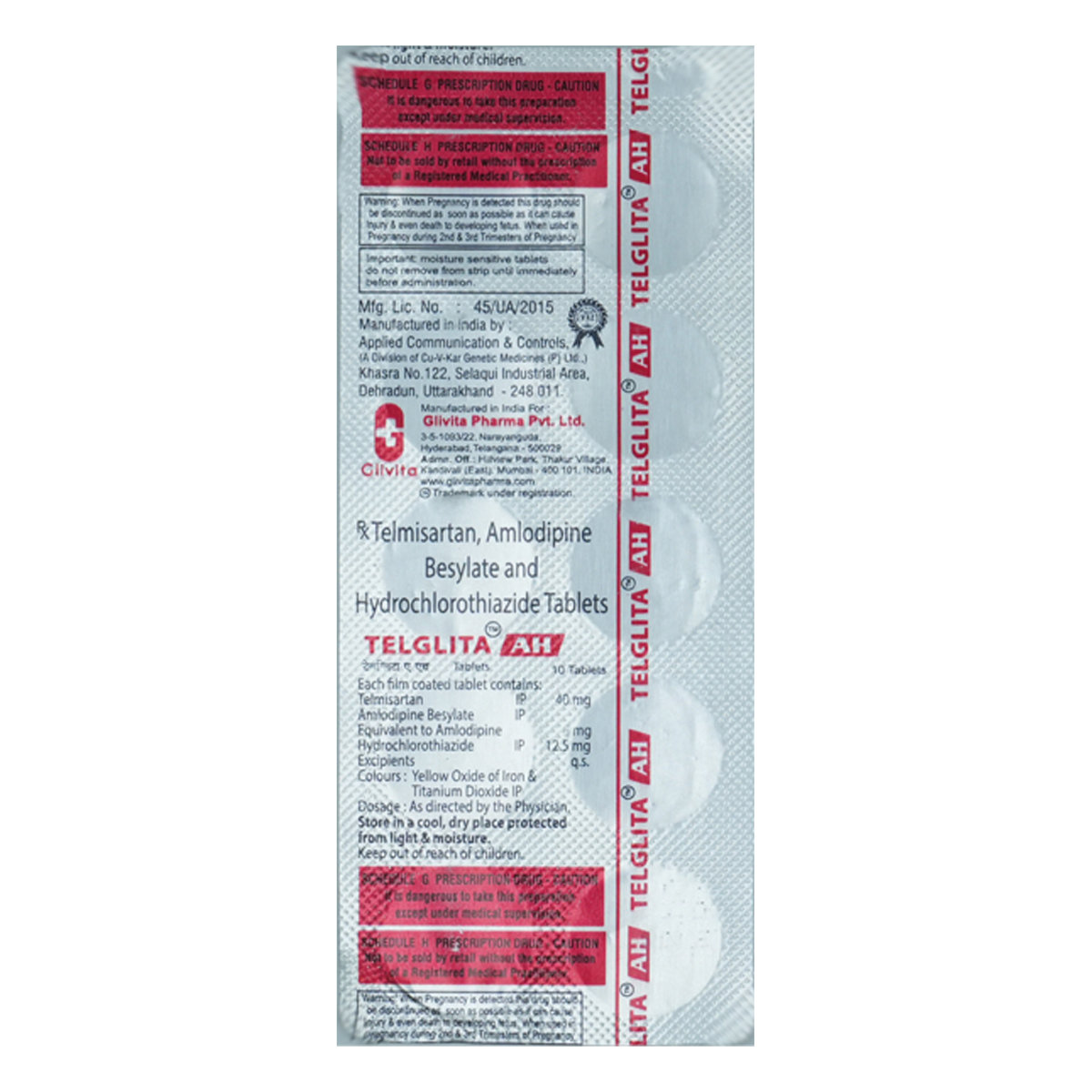 Telglita AH Tablet 10's, Pack of 10 Telglita AH Tablet 10's, Pack of 10