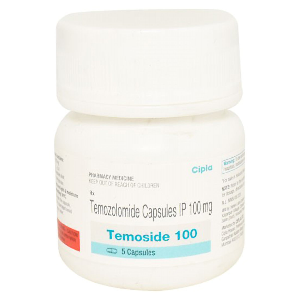 Temoside 100 Capsule 5's, Pack of 1 CAPSULE Temoside 100 Capsule 5's, Pack of 1 CAPSULE