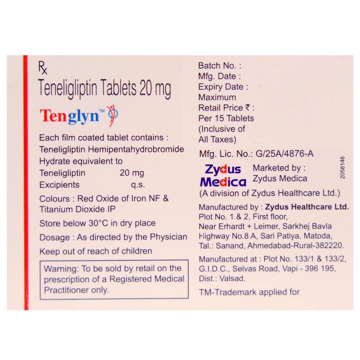 Tenglyn Tablet 15's, Pack of 15 TABLETS Tenglyn Tablet 15's, Pack of 15 TABLETS