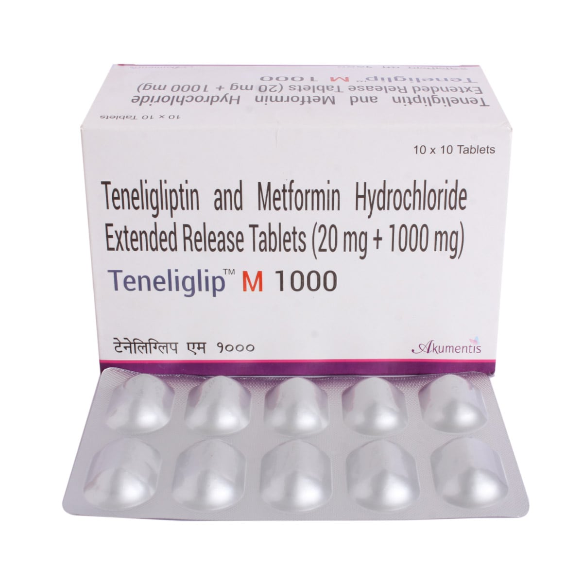 Teneliglip -M 1000mg Tablet 10's, Pack of 10 Teneliglip -M 1000mg Tablet 10's, Pack of 10