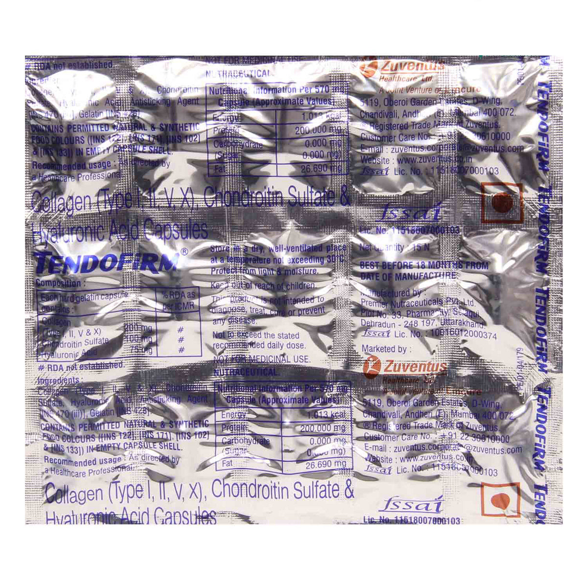 Tendofirm Capsule 15's, Pack of 15 CAPSULES Tendofirm Capsule 15's, Pack of 15 CAPSULES