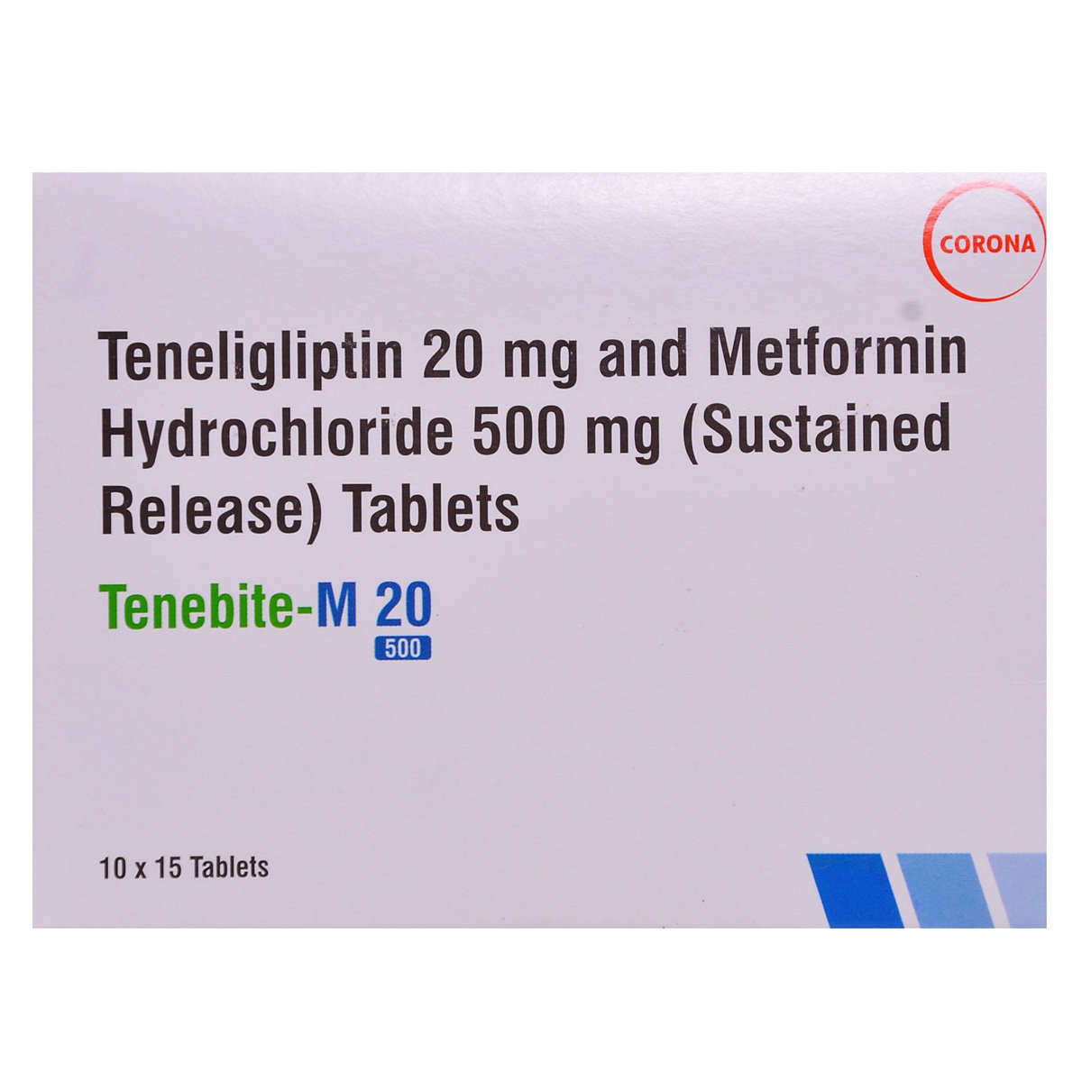 Tenebite-M 20 mg/500 mg Tablet 15's, Pack of 15 TABLETS Tenebite-M 20 mg/500 mg Tablet 15's, Pack of 15 TABLETS
