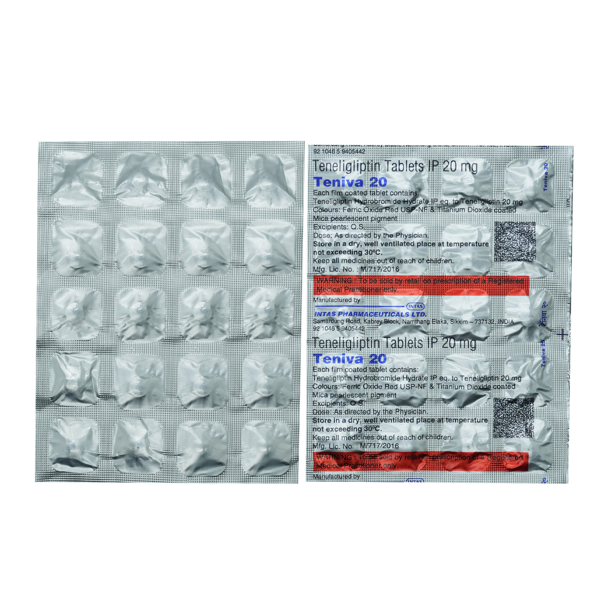 Teniva 20 Tablet 20's, Pack of 20 TABLETS Teniva 20 Tablet 20's, Pack of 20 TABLETS