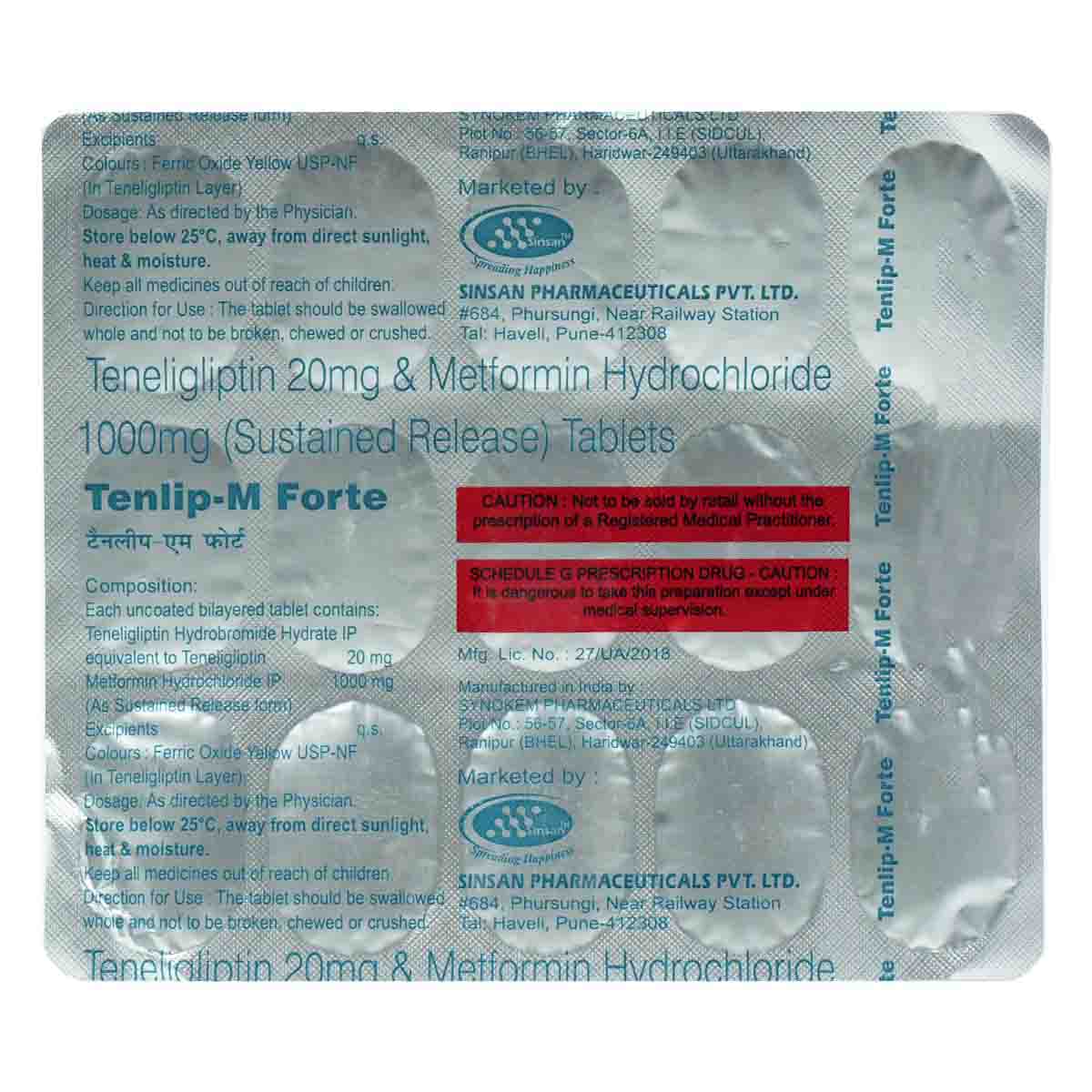 Tenlip-M Forte Tablet 15's, Pack of 15 Tenlip-M Forte Tablet 15's, Pack of 15