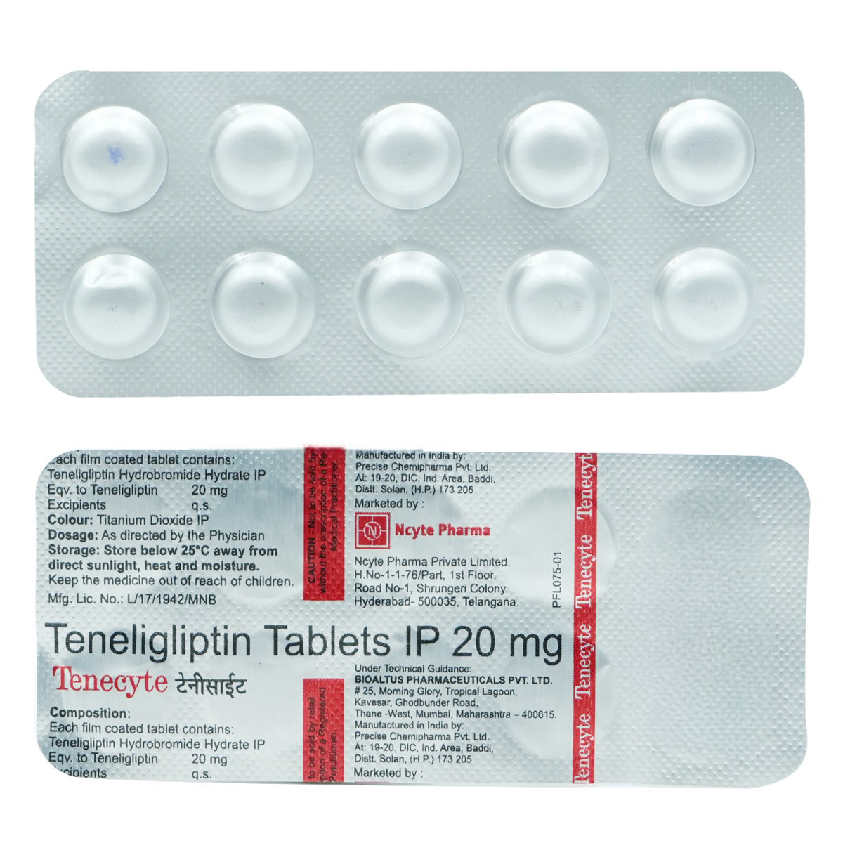 Tenecyte 20 Tablet 10's, Pack of 10 TABLETS Tenecyte 20 Tablet 10's, Pack of 10 TABLETS