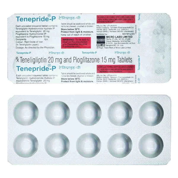 Tenepride-P 20 mg/15 mg Tablet 10's, Pack of 10 TabletS