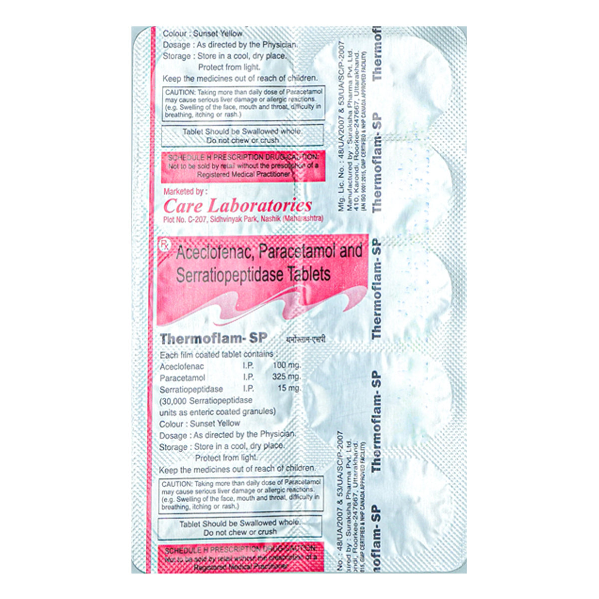 Thermoflam-SP Tablet 10's, Pack of 10 TabletS Thermoflam-SP Tablet 10's, Pack of 10 TabletS